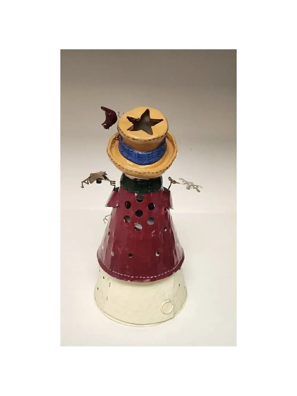 Metal Tealight Tall Snowman/ Variations Ceramic Tea Light Candle Holder